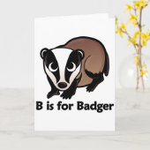 B ist für Badger Karte (Gelbe Blume)