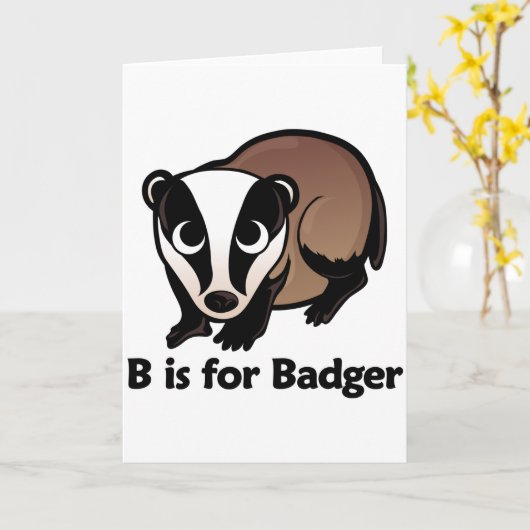 B ist für Badger Karte (Gelbe Blume)
