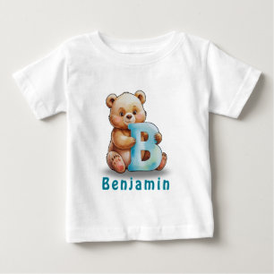 B ist für Bär – Individuelles Baby-T-Shirt mit Nam Baby T-shirt
