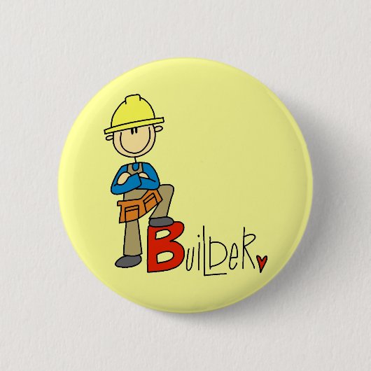 B ist für Bauarbeiter Button (Vorderseite)