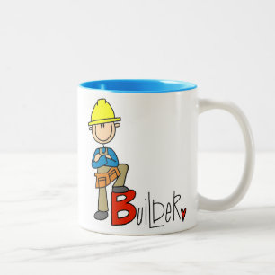 B ist für Bauarbeiter Zweifarbige Tasse