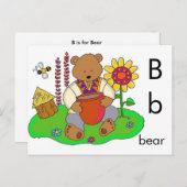 B ist für Bear Postkarte (Vorne/Hinten)
