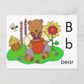 B ist für Bear Postkarte (Vorderseite)