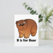 B ist für Bear Postkarte (Stehend Vorderseite)