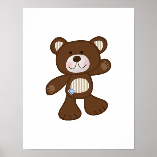 B ist für Bear Teddy Bear Art Poster (Vorne)