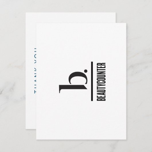 b ist für Beautycounter Danke Karte (Vorne/Hinten)