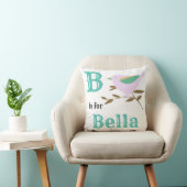 B ist für Bella baby Girl Throw Kissen (Stuhl )