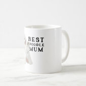 B ist für Best Poodle Mum Kaffeetasse (VorderseiteRechts)