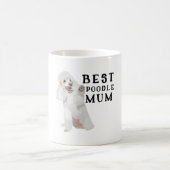 B ist für Best Poodle Mum Kaffeetasse (Mittel)