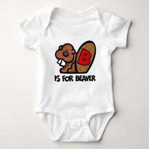 B ist für Biber Baby Strampler