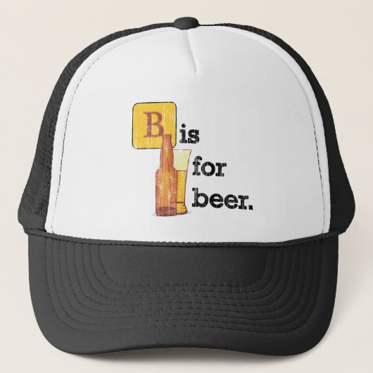 "B" ist für Bier Truckerkappe (Vorderseite)