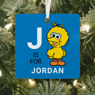 B ist für Big Bird   Fügen Sie Ihren Namen Keramik Ornament Aus Metall