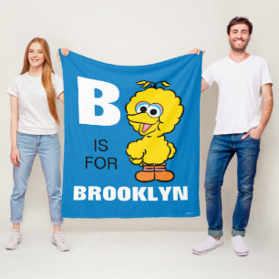B ist für Big Bird Name hinzufügen Fleecedecke