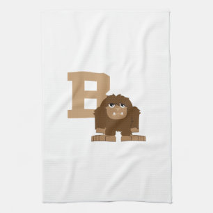 B ist für Bigfoot Handtuch