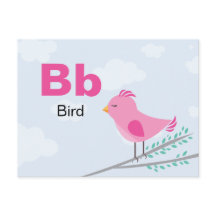 B ist für Bird - Alphabet Flash Card