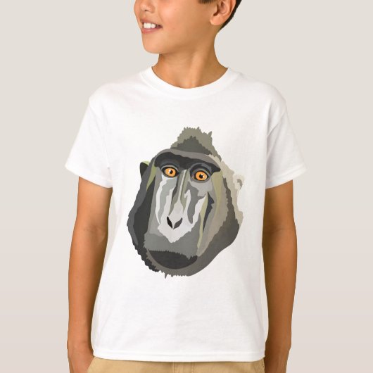 B ist für Black Crested Macaque T-Shirt (Vorderseite)