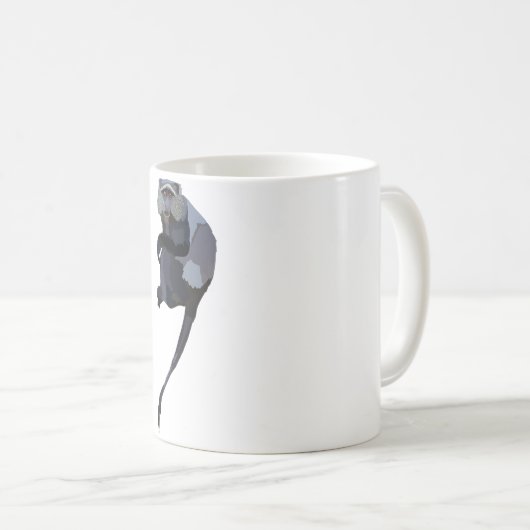 B ist für Blue Monkey Kaffeetasse (VorderseiteRechts)