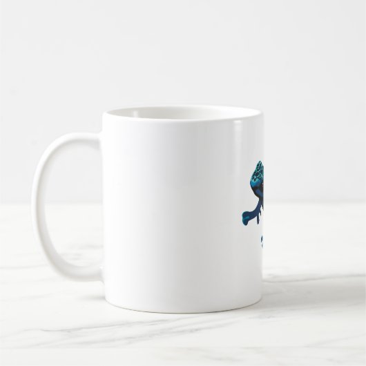 B ist für Blue Poison Dart Frog Kaffeetasse (Links)