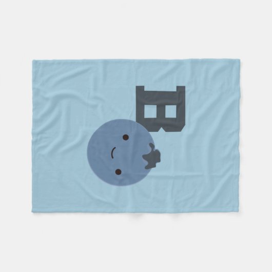 B ist für Blueberry Fleecedecke (Vorderseite (Horizontal))