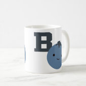 B ist für Blueberry Kaffeetasse (VorderseiteRechts)