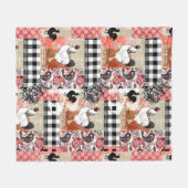 B ist für Brahma Backyard Chicken Fleecedecke (Vorderseite (Horizontal))