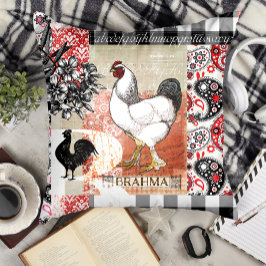B ist für Brahma Backyard Chicken Kissen