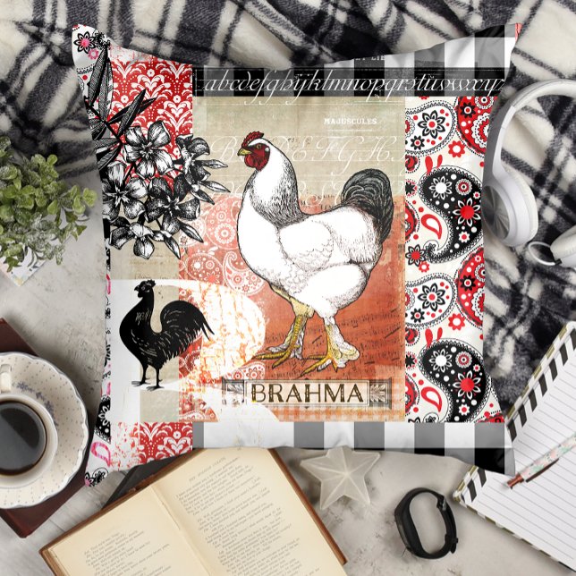 B ist für Brahma Backyard Chicken Kissen (Von Creator hochgeladen)