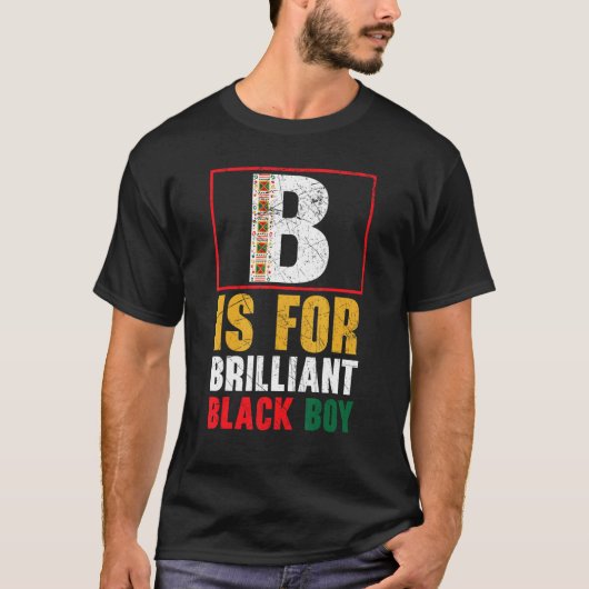 B ist für brillianten Black Boy Black History Mona T-Shirt (Vorderseite)