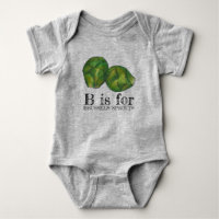 B ist für BRÜSSEL SPROUTS Green Veggie Alphabet B