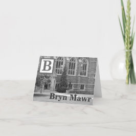 B ist für Bryn Mawr (schwarz-weiß) Karte