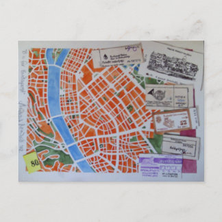 B ist für Budapest Postkarte