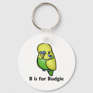 B ist für Budgie Schlüsselanhänger