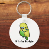 B ist für Budgie Schlüsselanhänger (Vorderseite)