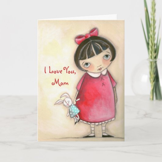 B ist für Bunny - Mutter's DAy Card Karte (Vorderseite)