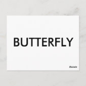 "B" ist für Butterfly Alphabet Flashcard Postkarte (Rückseite)