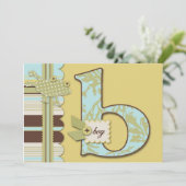 B ist für Jungen-Einladung Einladung (Stehend Vorderseite)