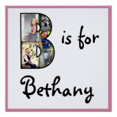 B ist für Name Poster (Vorderseite)