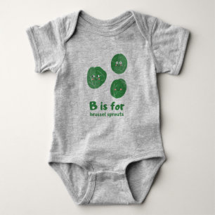 B ist für Rosenkohl bestimmt - Grüne Veggie Alphab Baby Strampler