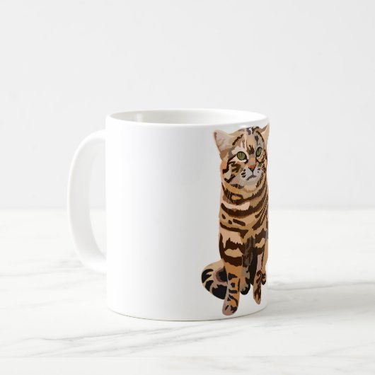 B ist für schwarze Footed Cat Kaffeetasse (Vorderseite Links)