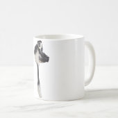 B ist für Schwarzweiß-Colobus Kaffeetasse (VorderseiteRechts)