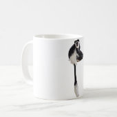 B ist für Schwarzweiß-Colobus Kaffeetasse (Vorderseite Links)