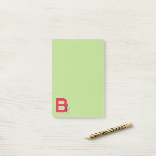 B ist für Streifen-ABC-Buchstaben des Speckes Post-it Klebezettel (Auf Schreibtisch)
