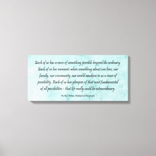 B J Palmer Außergewöhnliches Leben Leinwanddruck