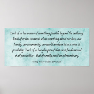 B J Palmer Außergewöhnliches Leben Poster