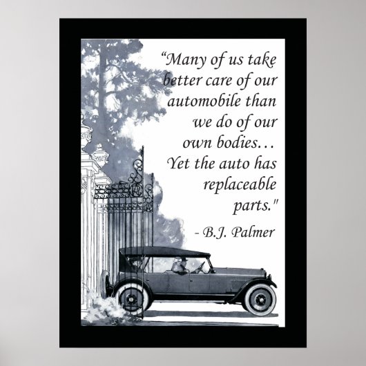 B.J. Palmer Chiropractic Sprichwort Poster (Vorne)