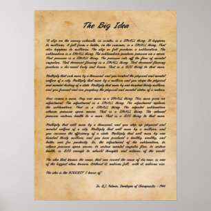 B J Palmer - Die große Idee der Chiropraktik Poster