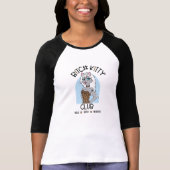 B K!TTY CLUB Girl Blue Leopard Baseball Jersey T-Shirt (Vorderseite)