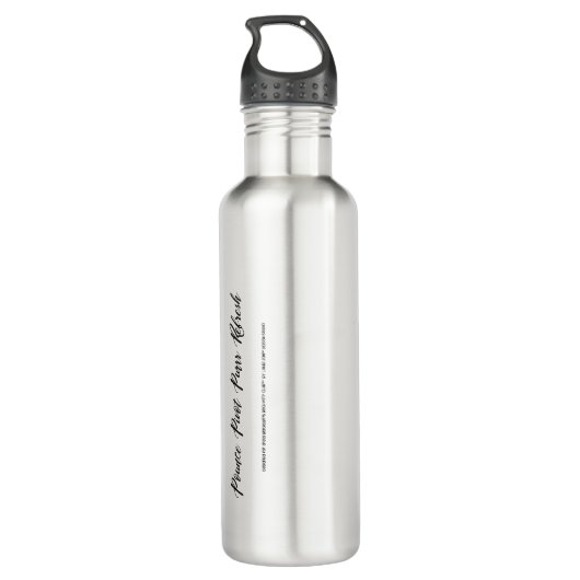 B K!TTY CLUB Girl Blue Leopard Wasserflasche Edelstahlflasche (Rückseite)