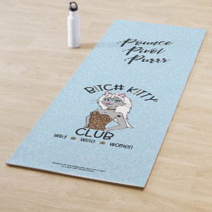 B K!TTY CLUB Girl Blue Leopard Yoga Mat Yogamatte