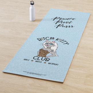 B K!TTY CLUB Girl Blue Leopard Yoga Mat Yogamatte